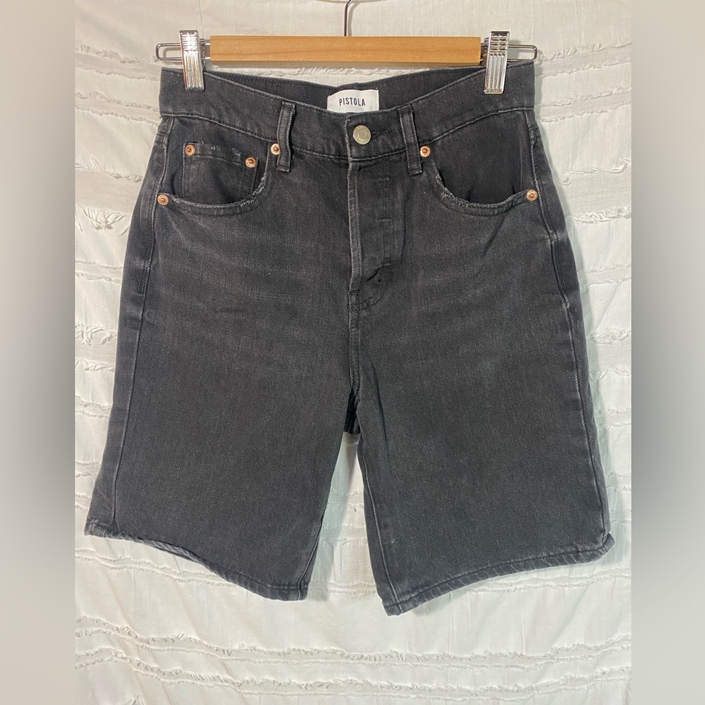 Pistola Loretta high rise denim shorts